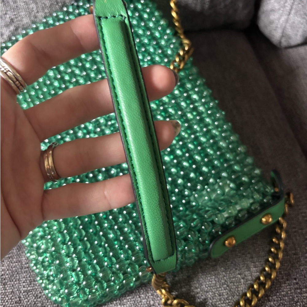Kurt Geiger Emerald Beaded Shoulder Bag - Picture 4 of 8